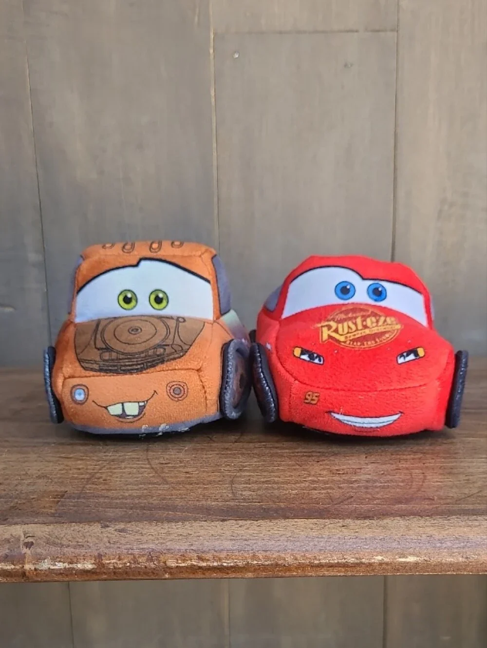 Disney/Pixar Cars Slippers Toddler sz 5/6 Lightning McQueen & Mater Plush